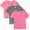 Raspberry/Raspberry/Granite Heather, variant on Marky G Apparel Baby Fine Jersey Short-Sleeve Crew-Neck T-Shirt (Pack of 3)