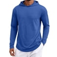 thumbnail image 2 of Turilly Hoodies Mens Solid Color Zip Up Hooded Top Soft Casual Fast Drying Long Sleeve Shirt, 2 of 5
