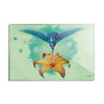 thumbnail image 1 of Hummingbird and Tiger Lily Flower Rectangle Acrylic Fridge Refrigerator Magnet, 1 of 5