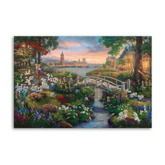 A Wonderful Scene from 101 Dalmatians Home Decor Poster Wall Art Hanging Picture Print Bedroom Decorative Painting Posters Room Aesthetic 24x36inch(60x90cm)