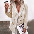 thumbnail image 1 of Women Casual Corduroy Blazer Coat Tops Suit Ladies Long Sleeve Jacket Outwear, 1 of 8