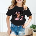 thumbnail image 2 of JTieacloth T-Shirt d'Été à Col Rond Imprimé Dessin Animé Décontracté Manches Courtes pour Filles Tailles 10-12 Ans, 2 of 5