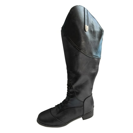 

Fesfesfes Riding Boots For Women Knee High Solid Color Fashion Shoes Colored Zipper Low Heel Cowboy Knight Riding US:9.5(43)