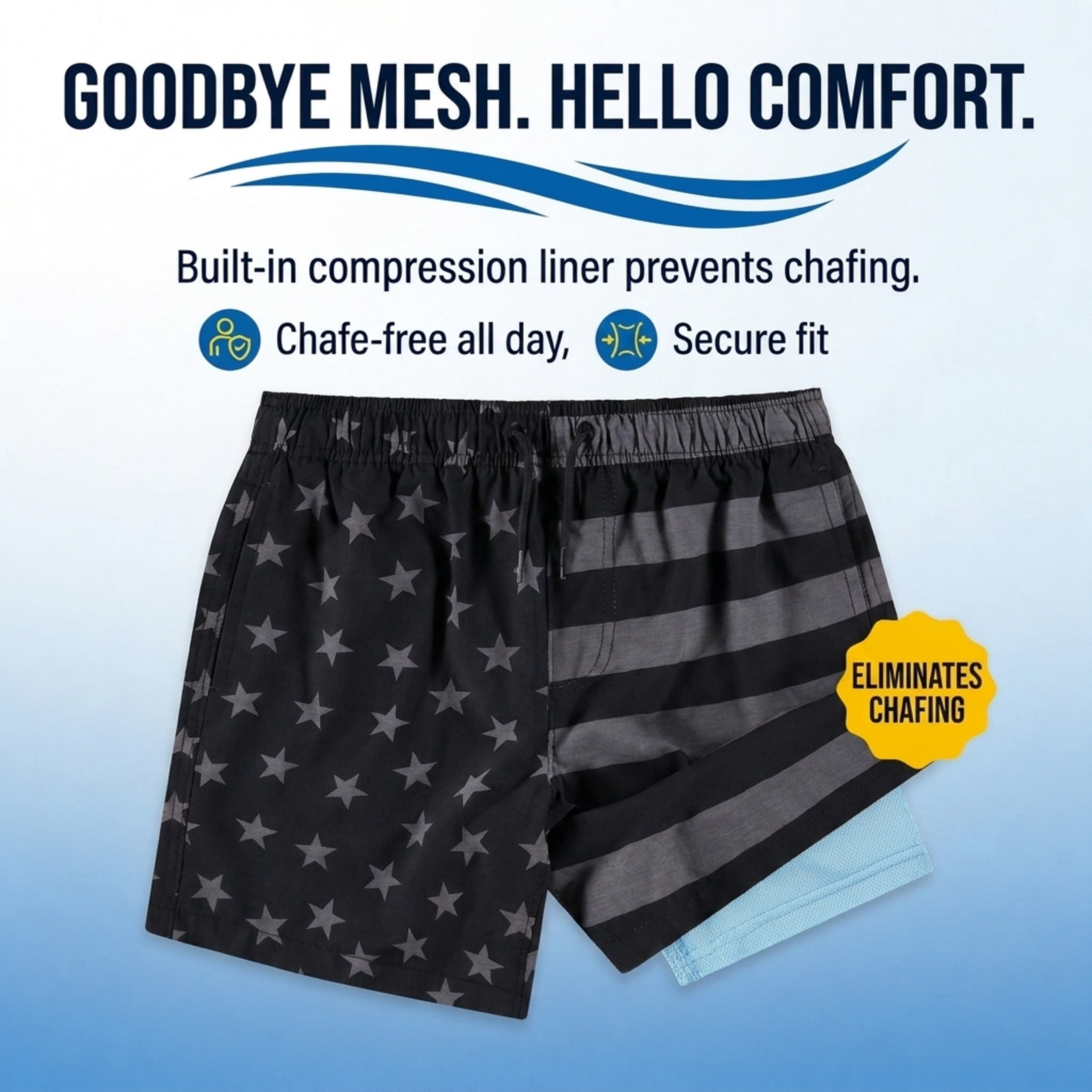 USA Flag Swim Trunk