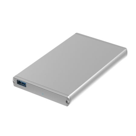 Sabrent Ultra Slim USB 3.0 to 2.5-Inch SATA External Aluminum Hard Drive Enclosure {Optimized For SSD, Support UASP SATA III} [Silver]