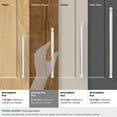 thumbnail image 3 of Amerock Balon 8-13/16 inch (224mm) Center-to-Center Polished Nickel Cabinet Pull, 3 of 6