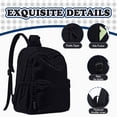 thumbnail image 3 of Lomyolo School Backpack for Women 4 5 6 7 8 9 10 11 12 13 Year Old Daughter Corduroy Backpack Lightweight Bookbag for School, Travel Cute Gift - Black, 3 of 6