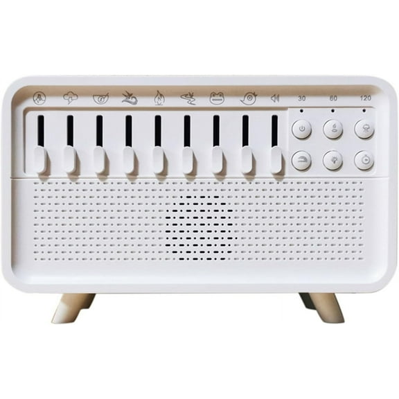 4-in-1 Smart Sleep Assistant with Bluetooth Speaker, Flame Night Light   White Noise Machine, 3-Level Brightness Timer, 200ml, for Bedroom