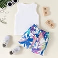 thumbnail image 2 of U·nikaka Toddler Baby Boy Clothes Sets 2Pcs Beach Summer Outfits with Tank Tops and Shorts, 2 of 6