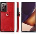thumbnail image 2 of Galaxy Note 20 Ultra PU Leather Wallet Case,Necklace Crossbody Lanyard Case Cover with Card Holder Adjustable Detachable Anti-Lost Neck Strap Case for Samsung Galaxy Note 20 Ultra,6.9",Red, 2 of 14
