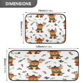 thumbnail image 3 of 2-Piece Kitchen Rugs Set Non-Slip Mats Carpet Floor for Kitchen, Bathroom (19.7"x27.6" & 19.7"x47.2") Reindeer with Scarf Pattern, 3 of 7