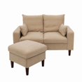 2 Seater Loveseat Sofa Couch with Ottoman Option For Apartment