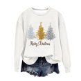 thumbnail image 4 of Uootdi Sweaters for Women Christmas Snowflake Gift Print Knitted Long Sleeve Sweater Casual LooseCrew Neck Top Pullover Funny T ops, 4 of 4