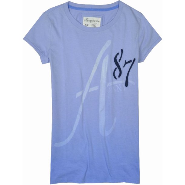 Camiseta gráfica Aeropostale 87 para mujer, morado, extragrande