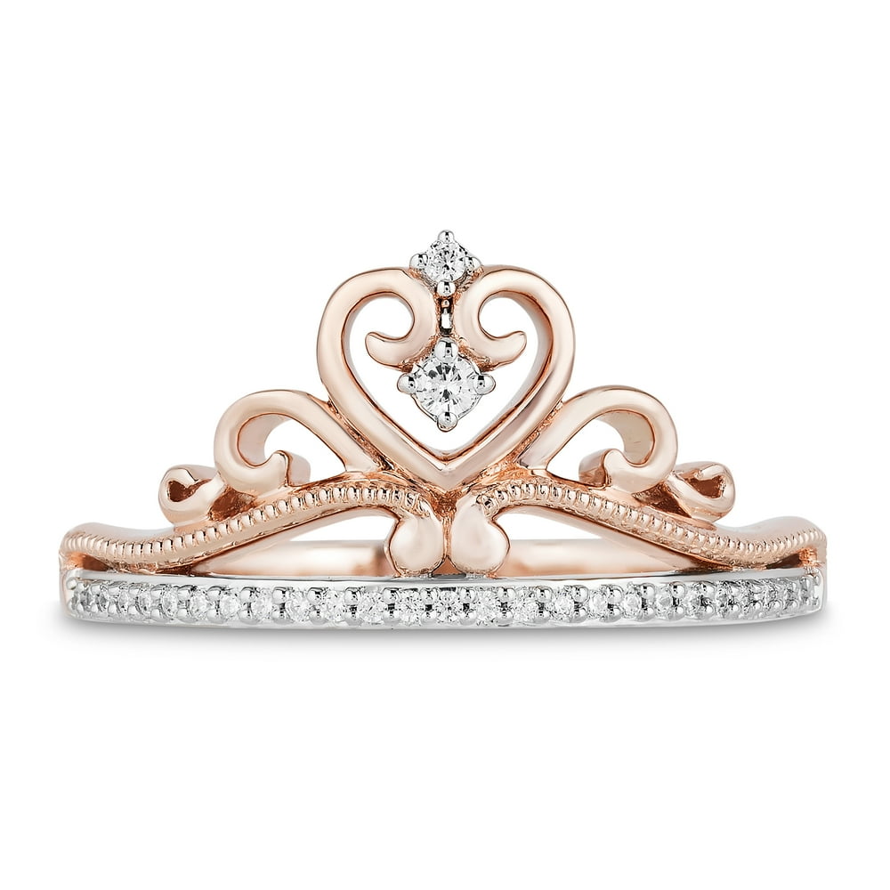 DISNEY JEWELS DIAMOND PRINCESS TIARA RING