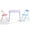 Pastels, variant on Homy Casa Kids Picnic Table Set of 3, Foldable Table and Chairs for Outdoor & Indoor Play