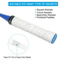 thumbnail image 4 of Anti Slip Sweatband Absorbent PU Tennis Badminton Racket Grip Tape, White 4 Pack, 4 of 6