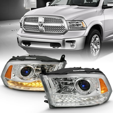 ANZO USA 111440 ANZO USA Projector Headlights W/ Halo Fits select: 2013-2018 RAM 1500, 2009-2012 DODGE RAM 1500