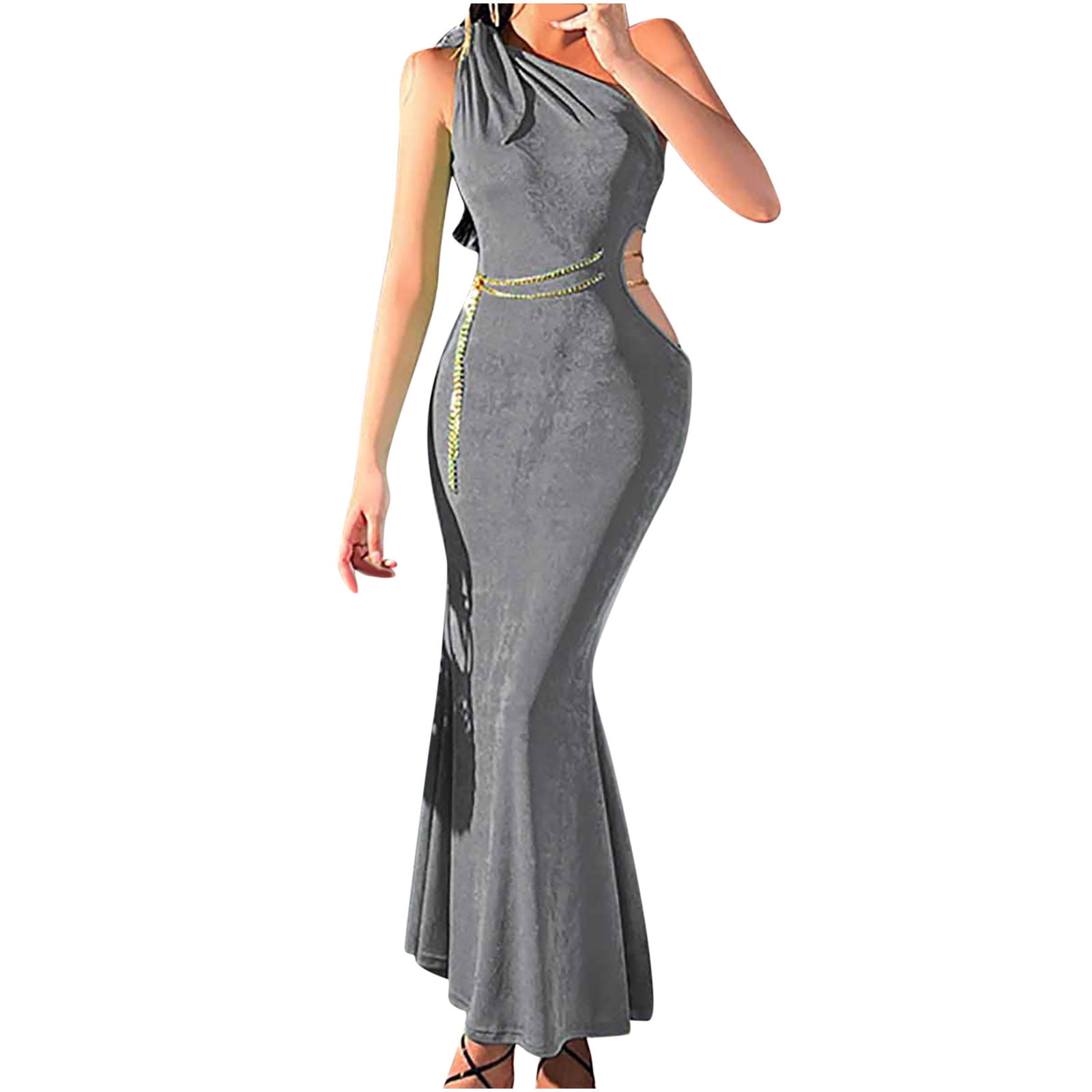 Womens Dress Clearance Women'S Summer Sexy HighEnd Women'S Holiday Ahain Hollow Long Skirt
