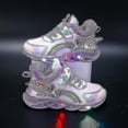 thumbnail image 1 of Zapatillas de deporte informales Led para niñas, zapatos de exterior con estampado de princesa Elsa, zapatos antideslizantes iluminados para primavera, 1 of 5