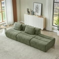 thumbnail image 4 of Oversized 3-Seater Cloud Couch Sectional, Modular Sofa with Chenille Fabric, No Assembly Space-Saving, Comfy Couches for Small Living Room & Apartment, Green, 4 of 7