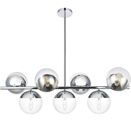 Elegant Lighting Ld6137 Eclipse 7 Light 43 Wide Linear Chandelier With Clear Gl Elegant Lighting Ld6137 Eclipse 7 Light 43 Wide Linear Chandelier With Clear Gl