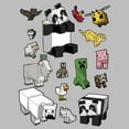 thumbnail image 2 of Women's Minecraft Overworld Mobs  Graphic Tee Athletic Heather Small, 2 of 4