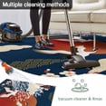 thumbnail image 5 of Japanese Style Outdoor Rug for Patio/Deck/Porch, Non-Slip Large Area Rug 6 x 9 Ft, Modern Cranes Cherry Flower Wave Navy Blue Indoor Outdoor Rugs Washable Area Rugs, Camping Rug Carpet Runner, 5 of 8