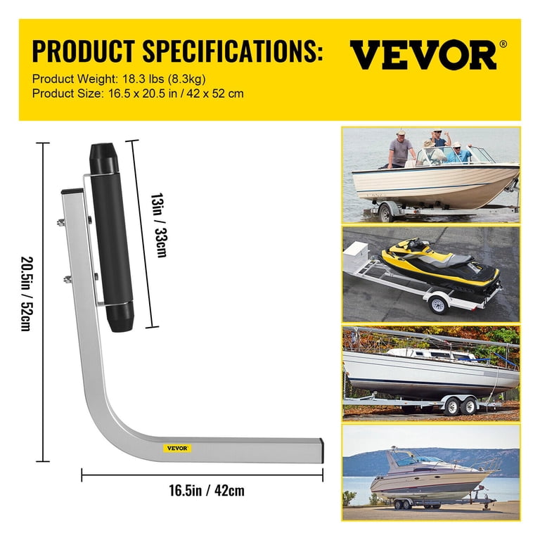 VEVOR Boat Trailer Guide-ons, 15.6", 2PCS Galvanized Steel