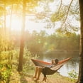 thumbnail image 5 of NEH Hammock, Portable 2 Person Camping Hammock, Portable Hammock for Two with Carabiners and Pre-Attached Bag, Two Person Hammock Camping Fun, Great Camping Accessories (Grey & Orange), 5 of 5