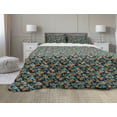 thumbnail image 1 of Orange Blue Comforter & Sham Bedding Set, Citrus Branches and Leaves, 3 pcs Duvet Set Microfiber Filling Quilt, 5 Sizes, Dark Teal Burnt Orange, by Ambesonne, 1 of 4