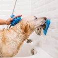 thumbnail image 5 of Alfombrilla de alimentación lenta antideslizante para alimentos, trata la mantequilla de maní - Reductor del aburrimiento para aliviar la ansiedad del perro con ventosas - Azul 3 piezas, 5 of 5