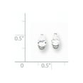 thumbnail image 2 of 14k White Gold 6x4mm Pear Cubic Zirconia Stud Earrings XE79WCZ, 2 of 4