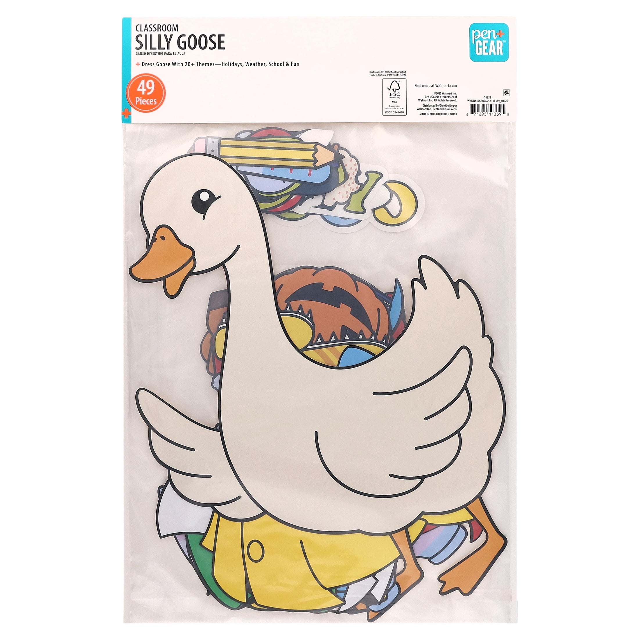 Pen+Gear Silly Goose Classroom Decorations Set, 49 Pieces, Multiform
