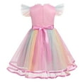 thumbnail image 5 of IDOPIP Toddler Party Dress Girls Butterfly Daisy sequins Princess Dress Ruffle Tulle Tutu Wedding Dress, 5 of 9
