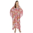 thumbnail image 5 of Moomaya Hooded Caftan For Women's Long Printed Bikini Cover Up Summer Turkish Beachwear-6282, 5 of 7