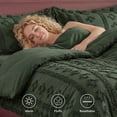 thumbnail image 5 of U by Bedsure Tufted Boho Full Comforter Set, 3 Pieces Farmhouse Shabby Chic Embroidery Bedding Set, Soft Jacquard Bronze Green Comforter for All Seasons, 5 of 10