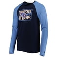 thumbnail image 2 of Men's New Era Navy Tennessee Titans Current Raglan Long Sleeve T-Shirt, 2 of 3