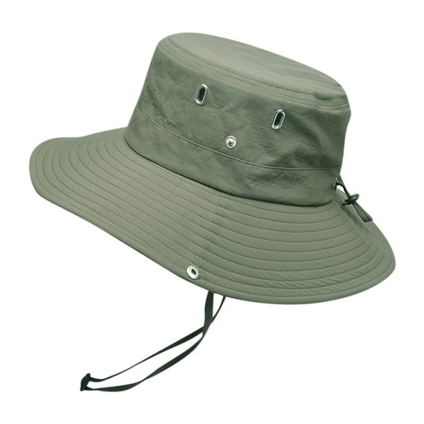 Mens Summer Outdoor Sun Protection Breathable Fisherman Cap Foldable Bucket  Hat 