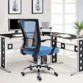 thumbnail image 5 of Modern Home Zuna Mid-Back Office Task Chair - Ergonomic Back Supporting Mesh Back Desk Chair (Black/Blue), 5 of 7
