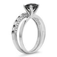 thumbnail image 2 of Dazzlingrock Collection 1.50 Carat (ctw) 10K Black & White Diamond Bridal Engagement Ring Set 1 1/2 CT, White Gold, Size 5.5, 2 of 4