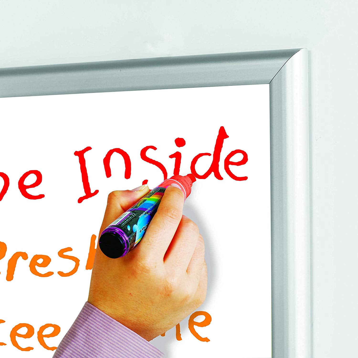 M&T Displays Dry Erase White Write Board, 18x24 Silver Frame