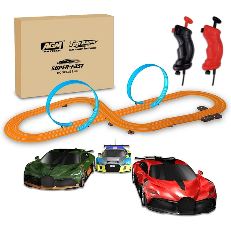 High-Speed Series Slot car Dual Race Track Set MR-11L 1:64 Scale with 3  Cars & Lap Counter. 