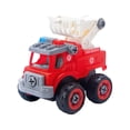 thumbnail image 4 of Desarmar coche de juguete, camión de construcción, juguetes con destornillador, edificio creativo, juguete accionado por fricción para niños de 3, 4 y Camión de bomberos, 4 of 9