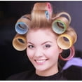 thumbnail image 4 of Self Grip Hair Rollers Curlers 18Pcs No Heat Hair Rollers 2 Sizes (6 Jumbo, 12 Large) for Long Medium Short Thick Fine Thin Hair Volume (Random Color), 4 of 8