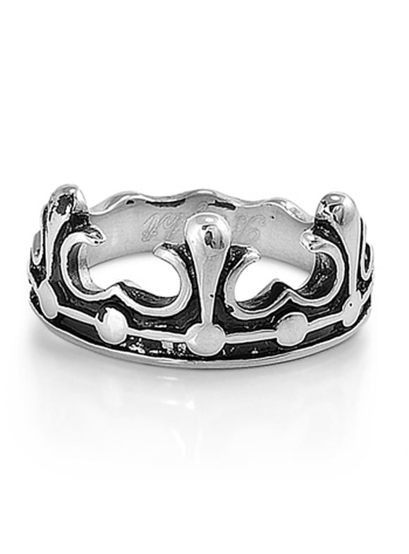 Stainless Steel Crown Rings