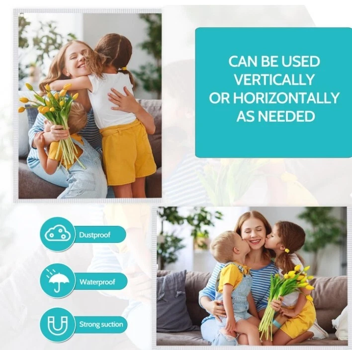 BUTTERFLY- 12 Pack 4X6 White Magnetic Picture Frames For Refrigerator With Clear Cover