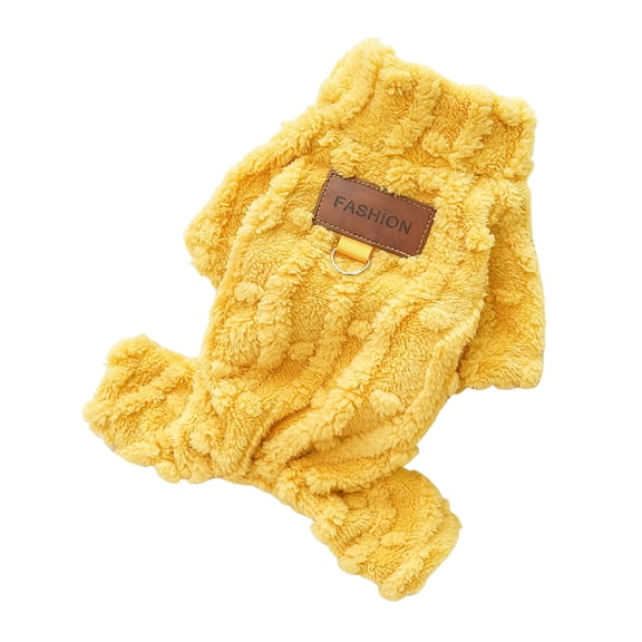YIFAEUX Dog Pajamas Plush Turtleneck Dog Sweater with D-ring Winter Warm Clothes Puppy Onesies for Boy Girl Small Medium Dogs