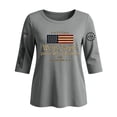 thumbnail image 4 of 250 Years American Flag 250th Anniversary USA T-Shirt America Short-Sleeved Top for Woman, 4 of 5