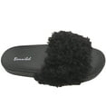 thumbnail image 2 of Bonnibel Fun-1 Women's Fluffy Non-Slip Cute Plush Slip-On Slippers Faux Fur Flats BLACK 6.5, 2 of 4